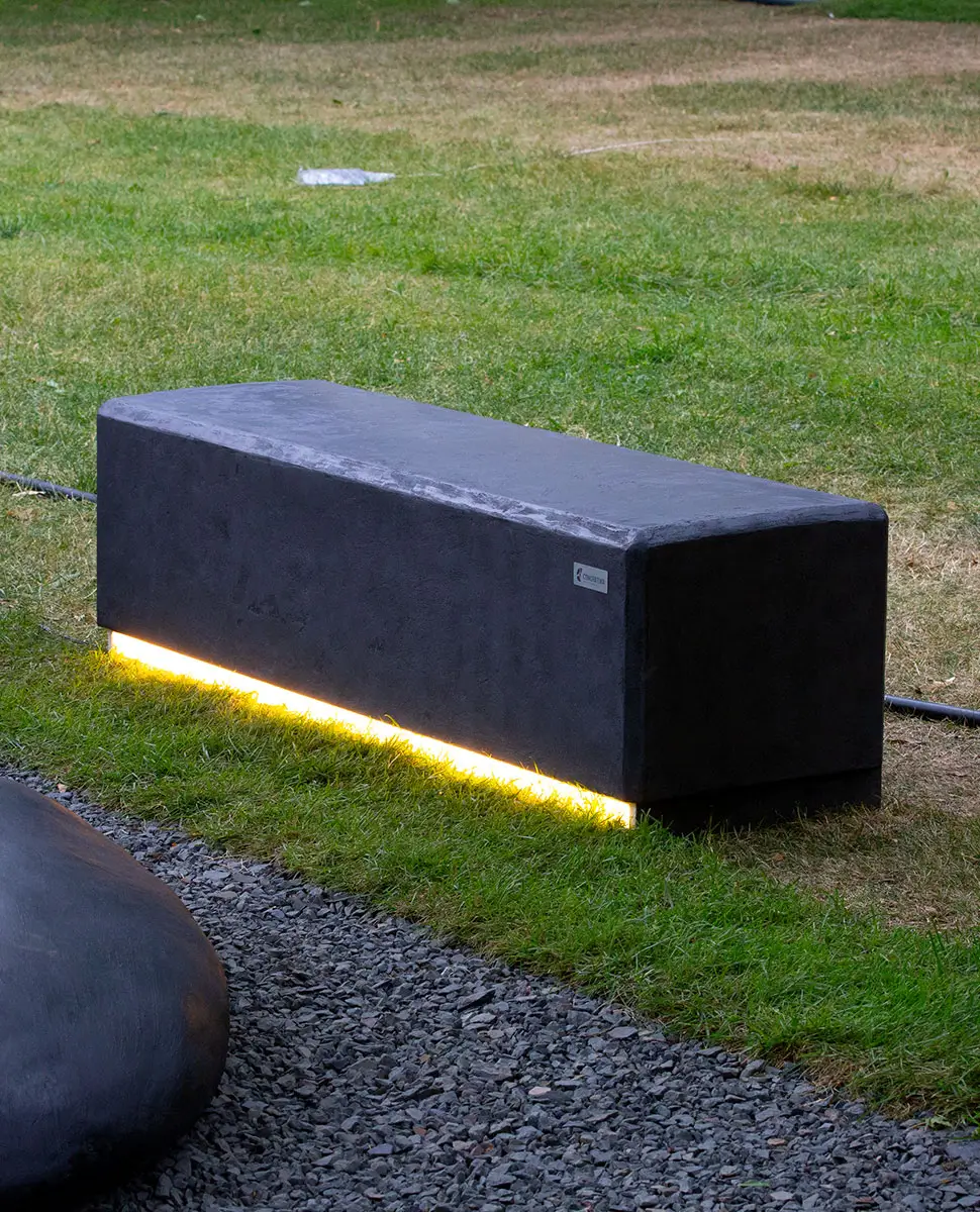 Stonehenge bench с подсветкой